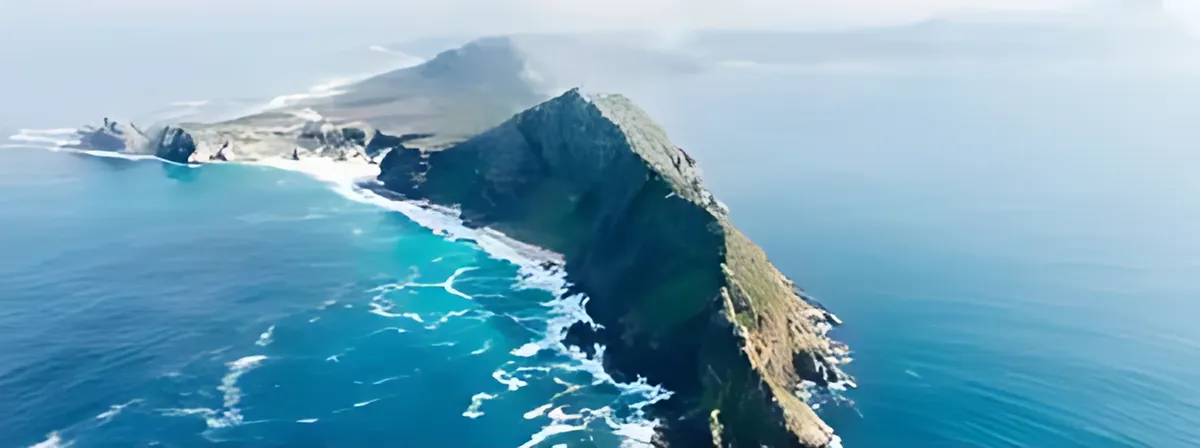 Cape Point cliffs above turquoise water